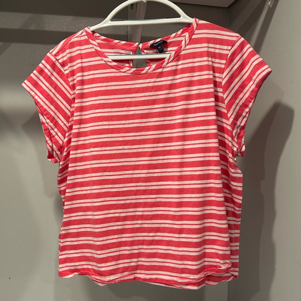 Nautical Pink Striped Top